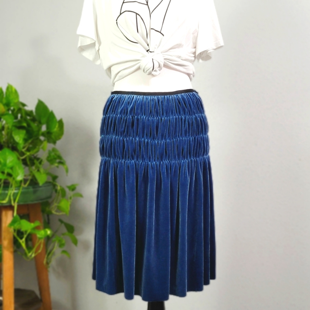 Grace Elements blue velour skirt | Size 4